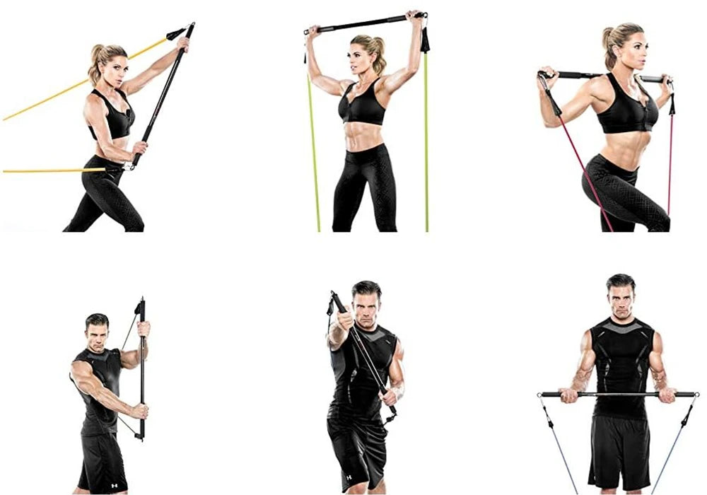 resistance band workout bar