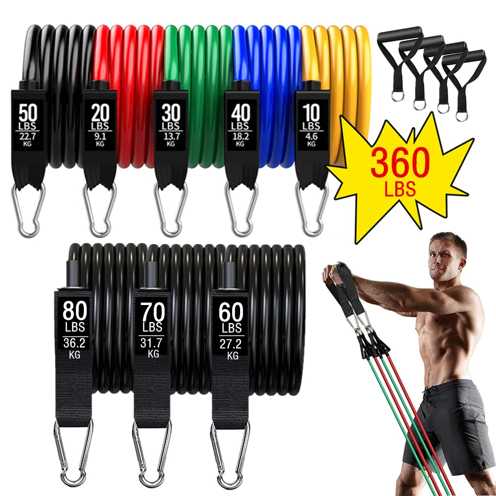 Portable Gym Bar with Resistance Bands – Home Workout Bar for Fitness, Pilates & Training