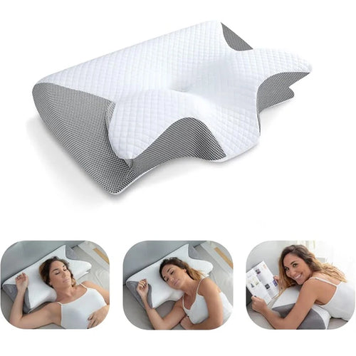 Ergonomic Memory Foam Neck Pillow – Contour Support for Comfortable Sleep