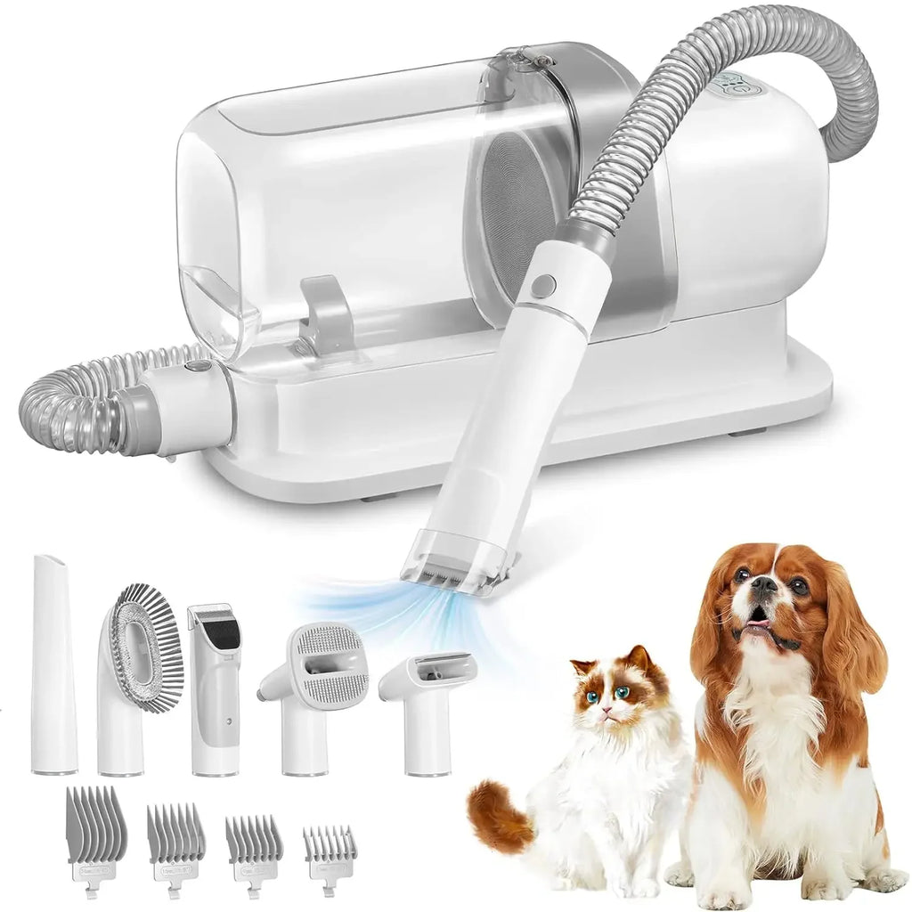 Pet Grooming Vacuum Cleaner – Dog Grooming Kit with 2.3L Hair Dust Cup for Home with Pets