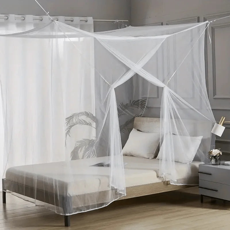 Portable Mosquito Net for Bed – Easy Install Single Opening Bedroom Canopy