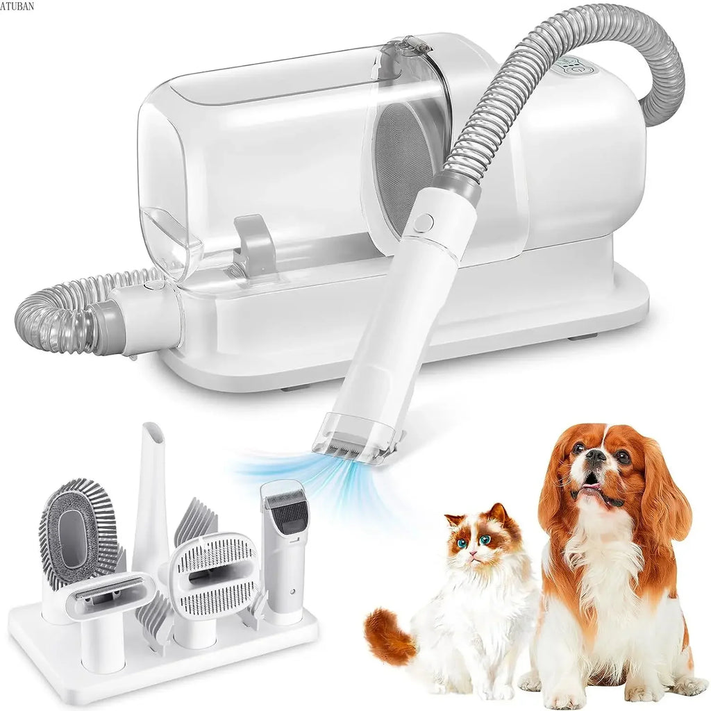 Pet Grooming Vacuum Cleaner – Dog Grooming Kit with 2.3L Hair Dust Cup for Home with Pets
