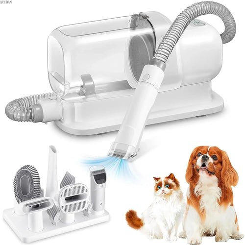 Pet Grooming Vacuum Cleaner – Dog Grooming Kit with 2.3L Hair Dust Cup for Home with Pets