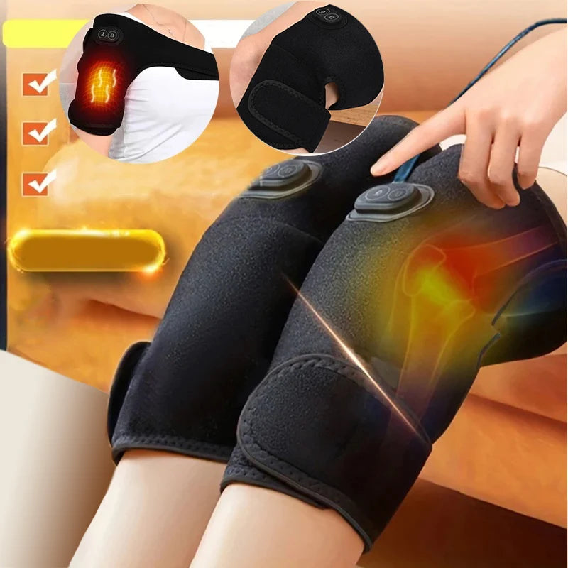 USB Heated Shoulder & Knee Wrap – Adjustable Heating & Vibration Comfort Support