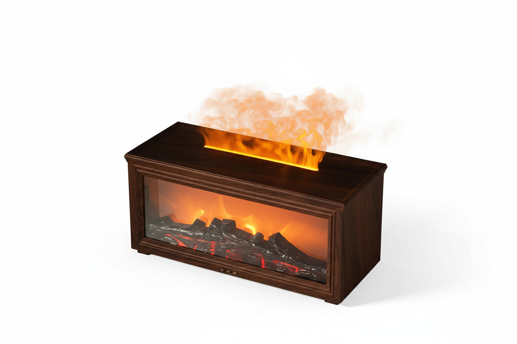 Flame Effect Air Humidifier & Aroma Diffuser – Ultrasonic Air Purifier and Humidifier with Remote Control