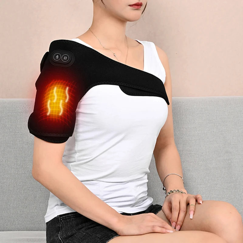 USB Heated Shoulder & Knee Wrap – Adjustable Heating & Vibration Comfort Support