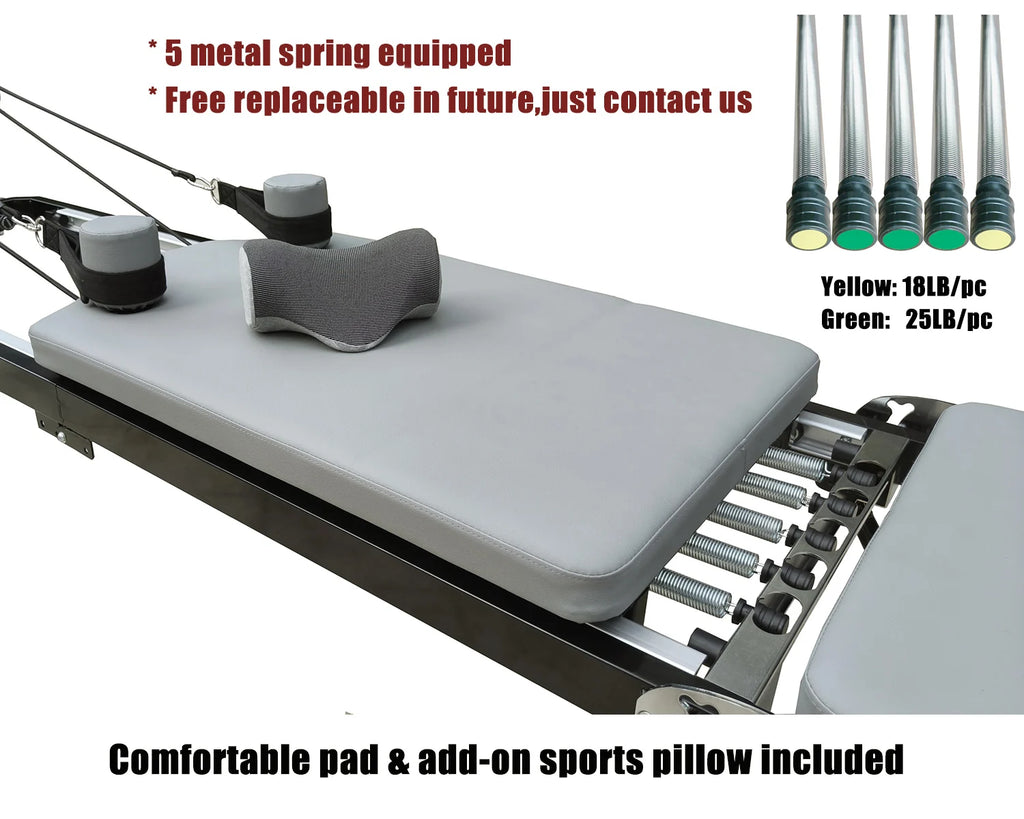 Reformer Pilates Machine with Tower – Foldable Home Pilates Equipment