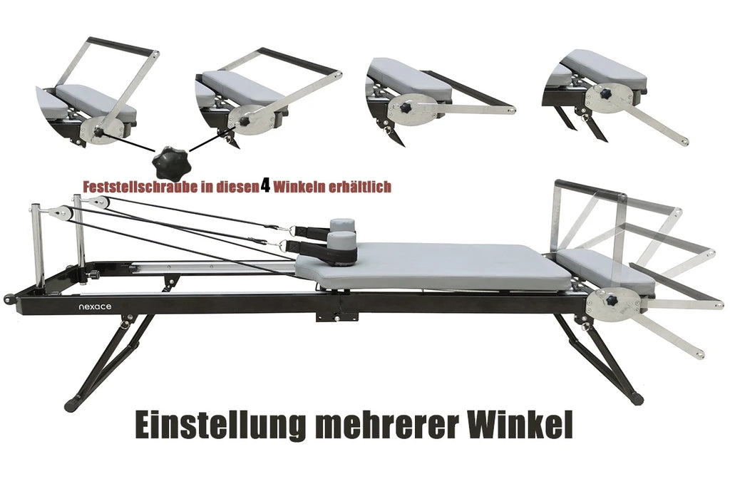 Reformer Pilates Machine with Tower – Foldable Home Pilates Equipment