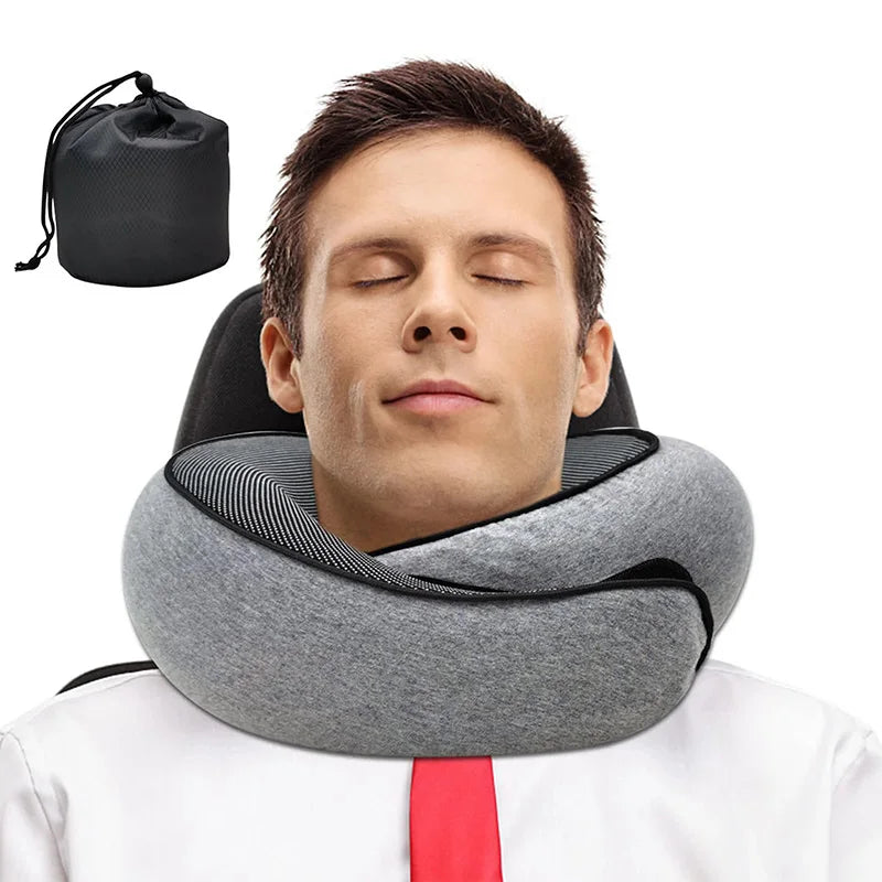 Memory Foam Travel Neck Pillow – U-Shaped Comfort Pillow for Travel & Rest