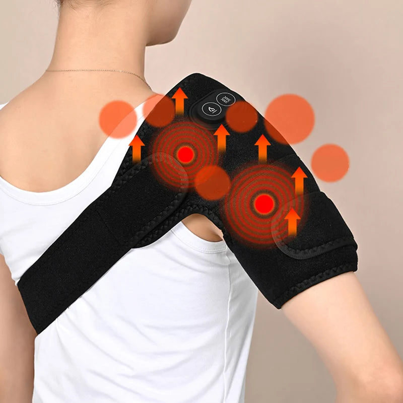 USB Heated Shoulder & Knee Wrap – Adjustable Heating & Vibration Comfort Support