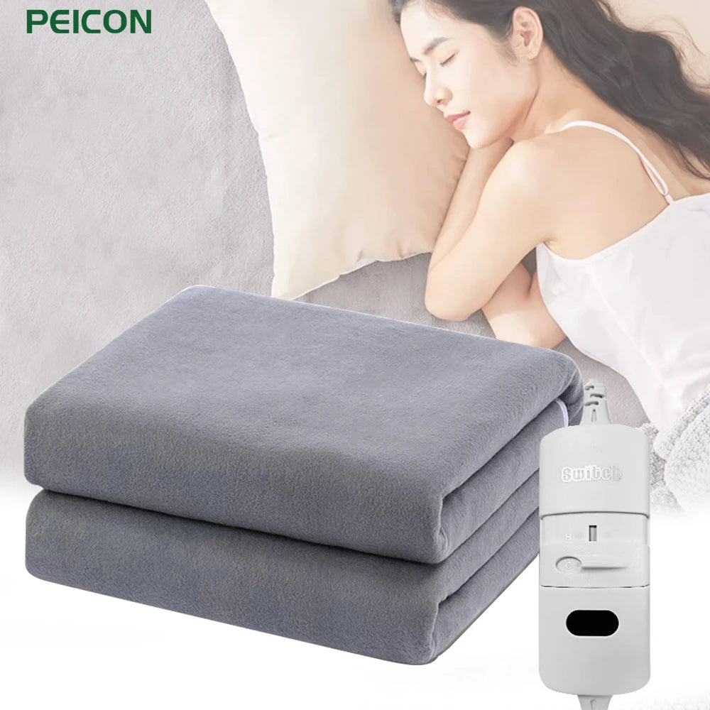 Electric Heated Blanket – Automatic Temperature Control Bed Warmer with EU Plug