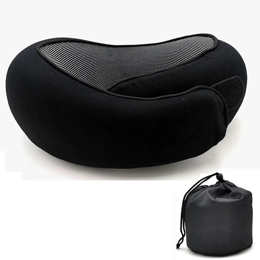 Memory Foam Travel Neck Pillow – U-Shaped Comfort Pillow for Travel & Rest