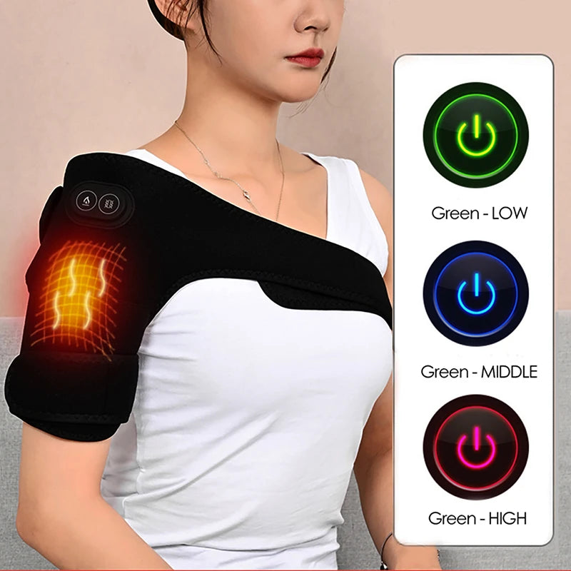 USB Heated Shoulder & Knee Wrap – Adjustable Heating & Vibration Comfort Support