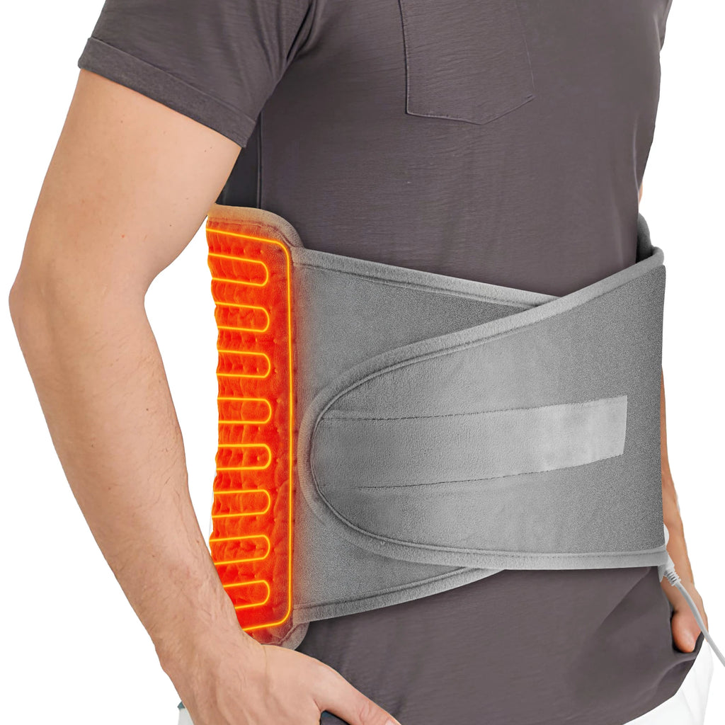 Electric Heated Back Support Belt – Adjustable Temperature USB Waist & Lumbar Heating Wrap
