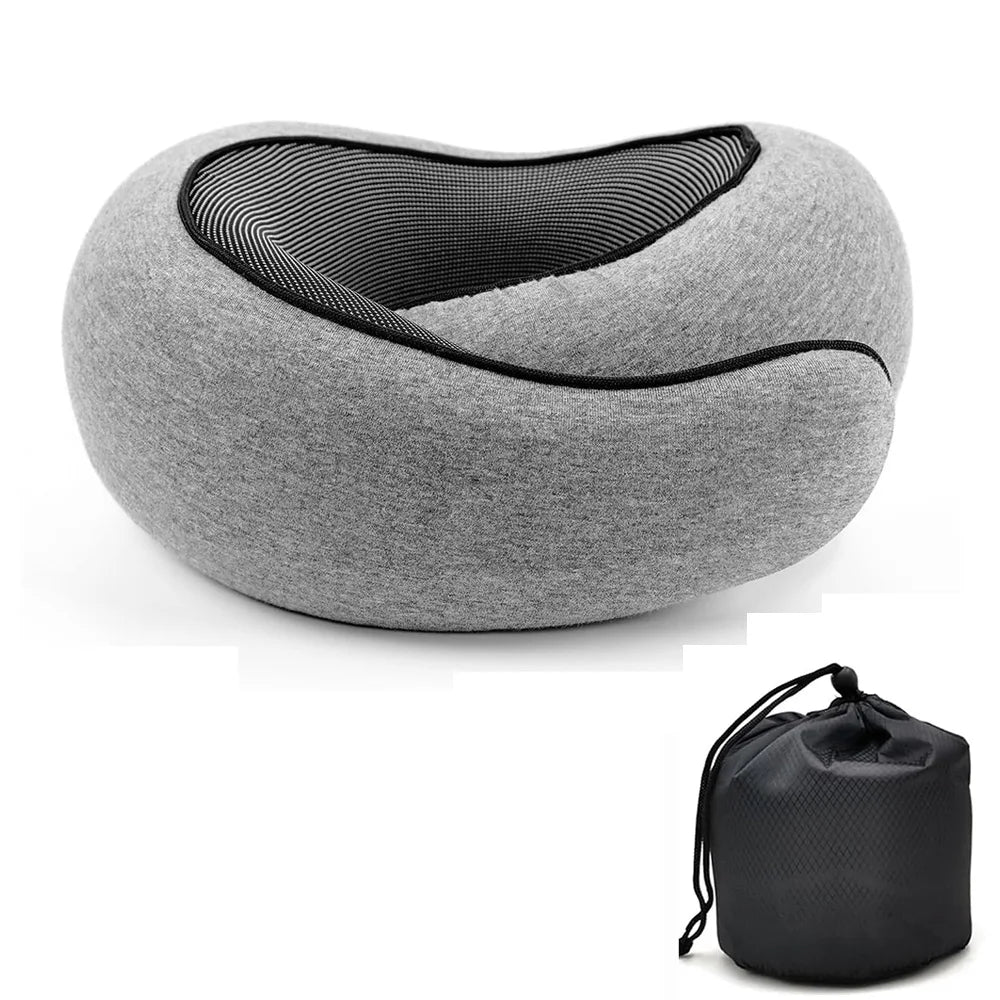 Memory Foam Travel Neck Pillow – U-Shaped Comfort Pillow for Travel & Rest